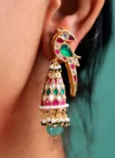 Traditional Parrot Jhumka Earrings