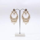 Kundan & Pearl Chandbali Earrings
