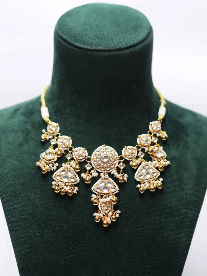Traditional Kundan Floral Necklace Set