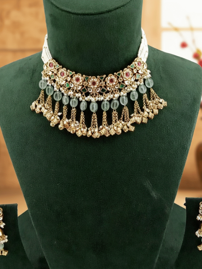The Emerald Bloom Choker Set